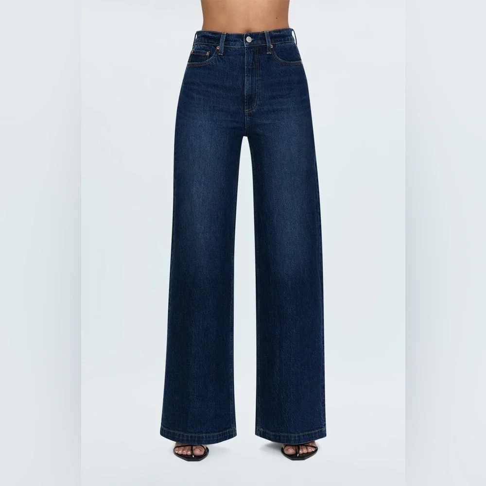 ♥️ Pistola Lana Women's Blue Wide-Leg Jeans - Picture 3 of 4